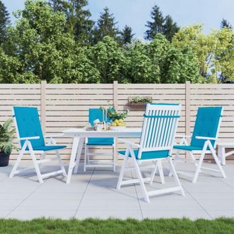vidaXL vidaXL Cuscini per Sedie 4 pz Blu 120x50x3 cm in Tessuto