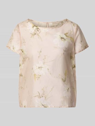 Rinascimento Rinascimento Blusenshirt mit Rundhalsausschnitt und abgerundetem Saum in Beige, Gr&ouml;&szlig;e XL