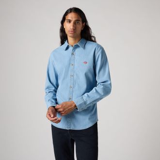 Levi's Battery Housemark Slim Fit Shirt - Mens - 2XL - Blue