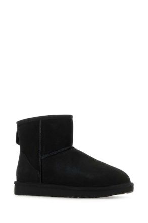 UGG Womens Black Suede Classic Mini Ii Ankle Boots Upper Material Leather Stivali
