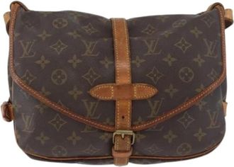 Louis Vuitton Pre-owned Cross Body Bags, unisex, Brown, Size: ONE SIZE Pre-owned Saumur Handbag