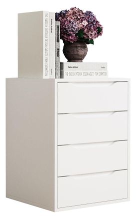 VCM Vcm - Mueble De Noche Mesita De Noche Mesita De Noche Dimensiones Aprox. Al. 61 X An. 46 X T. 42 Cm - Malira M (blanco / Blanco)