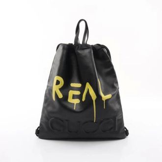 Gucci Vintage Backpacks, unisex, Black, ONE SIZE, Pre-owned Vintage Backpack