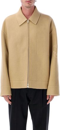 Jil Sander Mens Wool Jacket - Tan - Size Medium