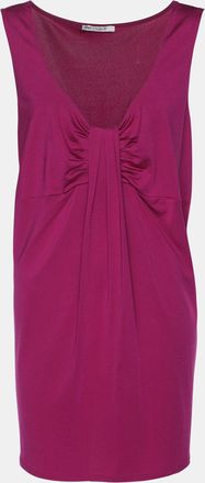 Marina Rinaldi Purple Jersey Gathered Front Top