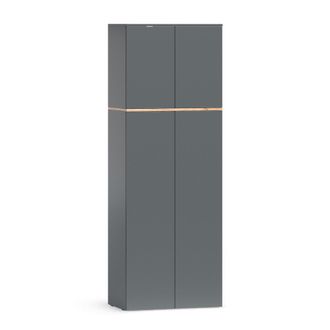 Vicco Armario Alto Viktor, Antracita/roble Dorado, 68 X 188.6 Cm Con 8 Compartimentos Cerrados, Vicco