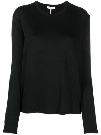 Rag & Bone Top girocollo con spalle basse - Nero