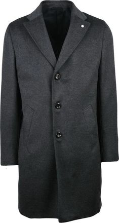 Luigi Bianchi Mantova Cappotto - Heren - Mantel - Grijs - XL - Wol - Jassen