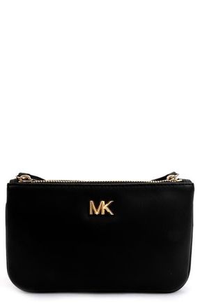 Michael Kors Roll Bag Glenbrook Black Genuine Leather Linen Lining outlet Purse NWT NEW