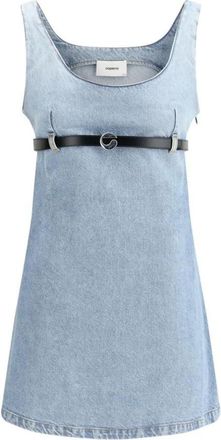 Coperni Dames, Jurken, Blauw, Maat: M Denim