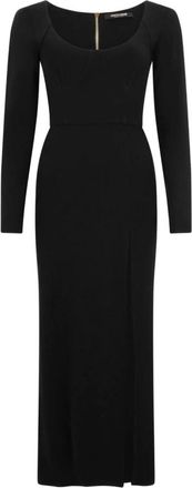 Roberto Cavalli Kleedjes, Dames, Zwart, S, Nylon, Midi Jurk