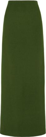 Cortana Sienna- lange groene rok - Dames - Maxi Rokken - Groen - XS - Wol - Rokken
