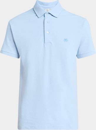 【送料&関税込】Etro roma Polo Shirt In Light Blue Cotton Etro roma Polo Shirt In Light Blue Cotton from $215.00 - on