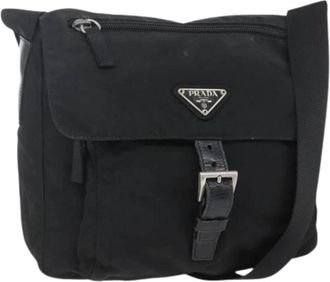 Prada Pre-owned Nylon Cross Body Bag - Dames - Vintage Schoudertas - Zwart - ONE Size - Nylon - Vintage