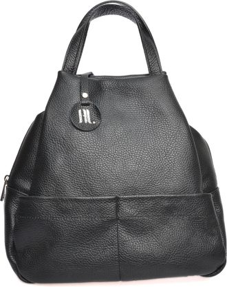 Anna Luchini Zwart Rundleer Tas