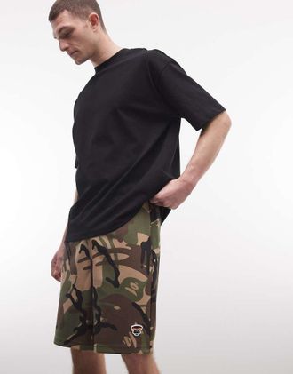 Aape By A Bathing Ape Aape by A Bathing Ape - Pantaloncini ampi in jersey mimetico-Multicolore