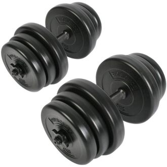 Trade Shop Set De Mancuernas Modulares Con Barra Fitness Gym Curl Perfecto -kg. 20