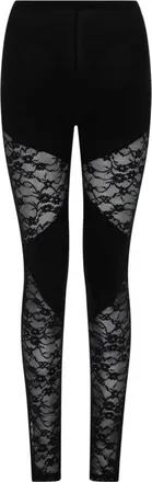 Nina Ricci Legging Patchwork with Lace Inserts - Trousers - Mujer - Negro - S