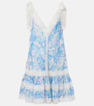 Zimmermann Solstice Lantern floral cotton minidress