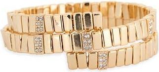 Nordstrom Rack Pav&eacute; Crystal Wrap Bracelet in Clear- Gold at Nordstrom Rack