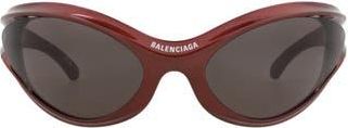 Balenciaga 77mm Novelty Sunglasses in Burgundy Burgundy Grey at Nordstrom Rack