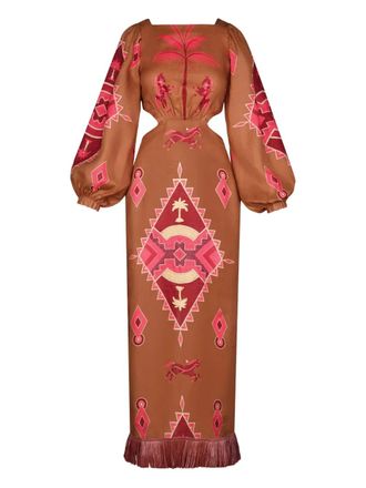 Johanna Ortiz Beautiful Horizon dress - Brown