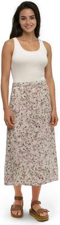tentree Yaletown Skirt in Pink Sand/watercolour Floral at Nordstrom, Size X-Large