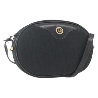 Dior Pre-owned Vintage Trotter Canvas Shoulder Bag - - Pre-owned - Donna - Nero - ONE SIZE