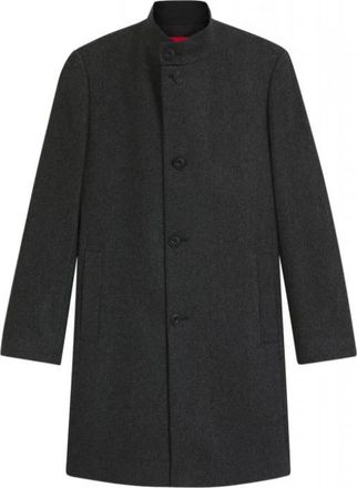 HUGO BOSS Mintrax 2541 Coat - Heren - Mantel - Grijs - XL - Wol - Jassen