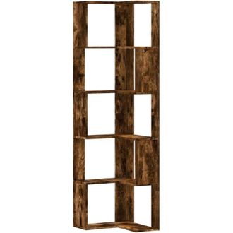 vidaXL Vidaxl - Libreria Angolare 5Ripiani Rovere Fumo 50x50x179 cm Multistrato