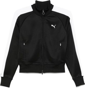 Puma zip-up sweatshirt - women - Cotton/Cotton/Polyester - S - Black