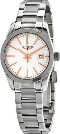 Longines Conquest Classic Quartz Silver Dial Ladies Watch L2.286.4.72.6