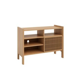Naan Furniture Aparador peque&ntilde;o de pino barnizado en color roble 102,2 cm
