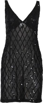 P.A.R.O.S.H. Abito da cocktail con scollo a V - Nero