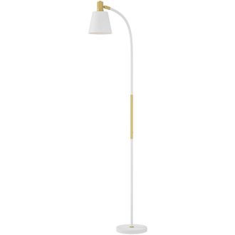 OEM L&aacute;mpara De Pie De Interior, L&aacute;mpara De Pie Para Sal&oacute;n Regulable En Altura (127-160 Cm) Con Interruptor, Casquillo E27, Blanca -crezuo
