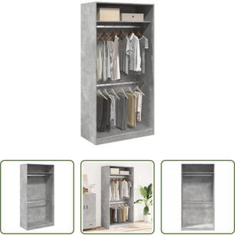 vidaXL vidaXL Armadio da ingresso - Armadio Grigio Cemento 100x50x200 cm in Legno Multistrato