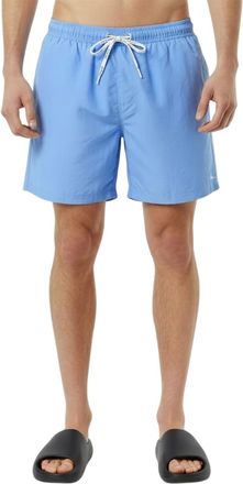 Jack Wills Herenswimshorts van gemiddelde lengte met geborduurd logo (Lichtblauw)