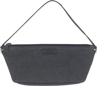 Gucci Black Denim & Leather Accessory Pouch (Authentic Pre-Loved)