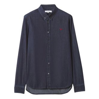 Maison Kitsun&eacute; Hombre, Camisas, Azul, Talla: L
