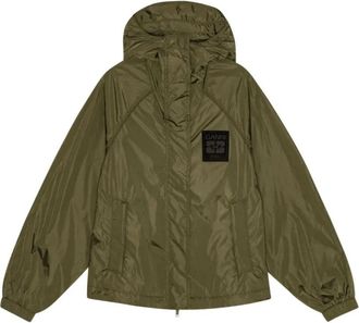 Ganni Nylon Parka - Dames - Zomerjassen - Groen - 2XS - Nylon - Jassen