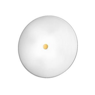 Netlighting Centro Designer Glass Simple Flush Ceiling Light Polished Gold 3x E27 in White