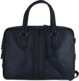Tod's Leren aktetas met structuur - Blauw