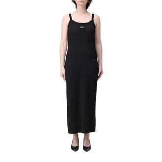 Alexander Wang Zwart Mesh Gebreide Maxi Jurk - Dames - Kleedjes - Zwart - XS - Polyester - Kleedjes