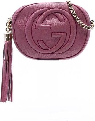 Gucci Pre-owned Gucci Mini Pebbled Calfskin Soho Chain Crossbody Ladies 353965 498879
