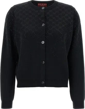 Gucci Black Wool Womens Cardigan