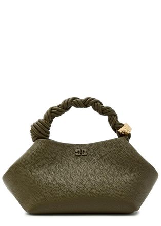 Ganni Bou Small Grained Leather top Handle bag - Olive - One Size