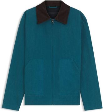 BOSS BY BECKHAM cotton jacket with contrast collar