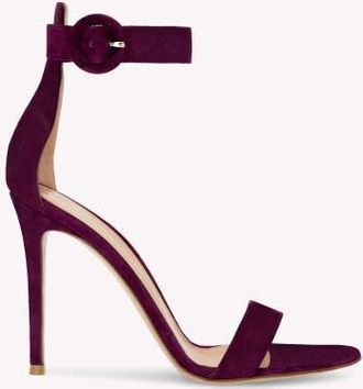 Gianvito Rossi Portofino 105 Sandals in Red-Purple Suede at Nordstrom, Size 35.5