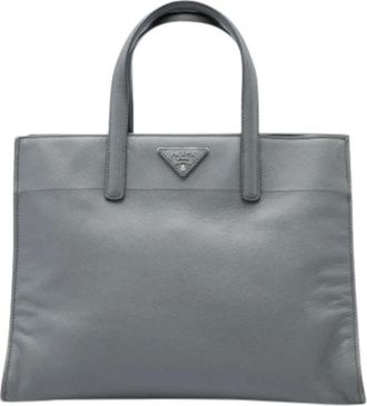 Prada Pre-owned Satchel - Dames - Vintage Shopper - Grijs - ONE Size - Leer - Vintage