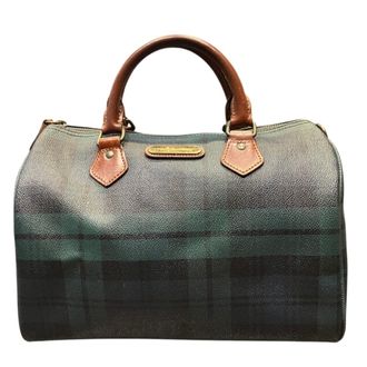 Ralph Lauren Black Green Navy Pvc Boston Bag (Pre-Owned)